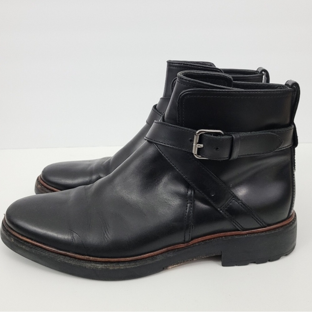 Coach Leather Ankle Boots Buckle Strap Mens 8.5 D